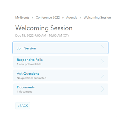 Attendees Can Join Virtual Sessions with a Single Click