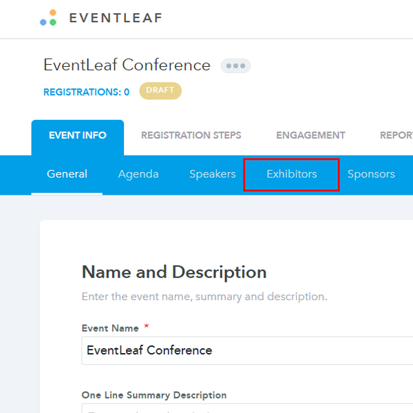 Click on Exhibitors