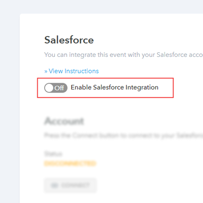 Click on the toggle button to enable the integration