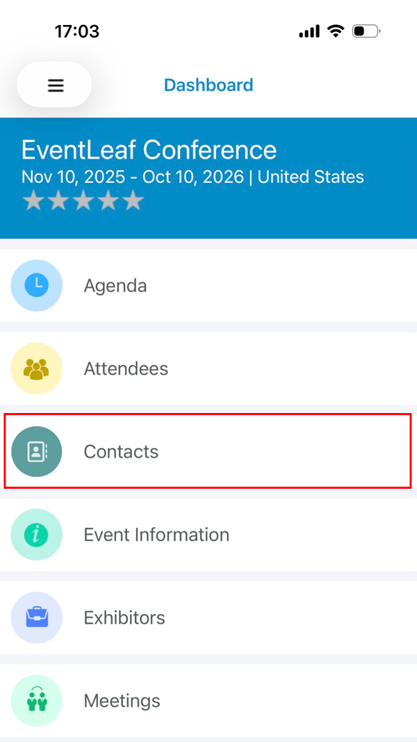 Go to Contacts